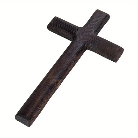 Catholic Wooden Crucifix – Wall-Mounted Cross for Home, Office, or Gifts
