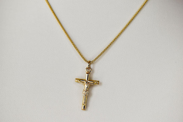 Lent Reflection Gold Crucifix Necklace – Faith You Can Wear Daily