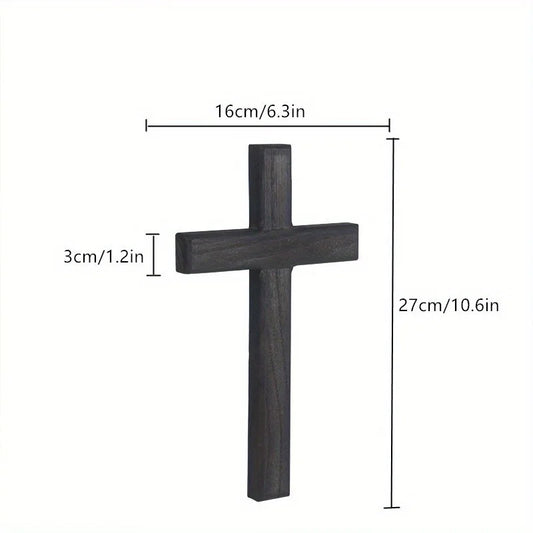 Catholic Wooden Crucifix – Wall-Mounted Cross for Home, Office, or Gifts