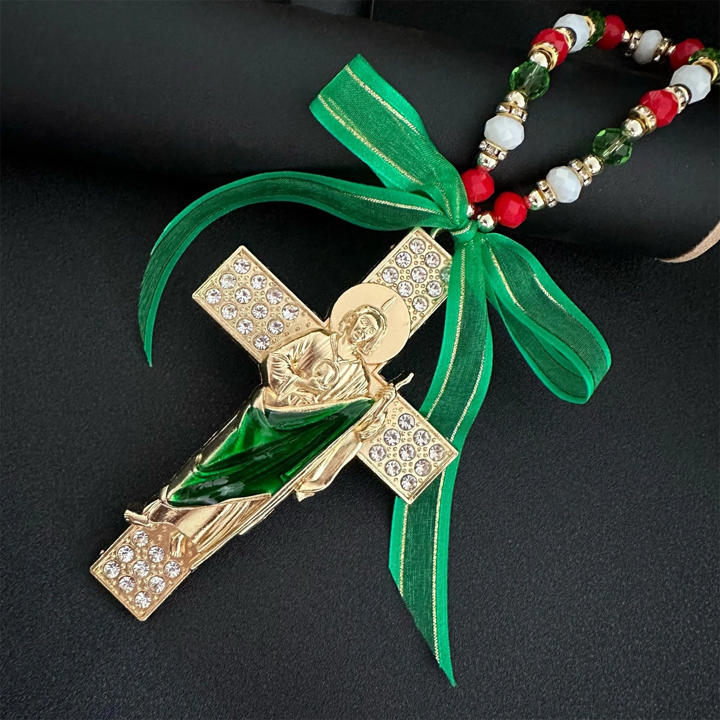 Virgin Mary / Saint Jude Protection Blessing Charm Catholic Handmade Jewelry Gift Charms Car Hanging Charm for Men Women